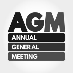 AGM - Annual General Meeting acronym, business concept background