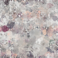Paint splat funky splatter mess artistic painting effect. Grungy dribble drip colour ink graphical design. Seamless repeat raster jpg pattern swatch.