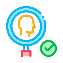 human research approved mark icon vector. human research approved mark sign. isolated contour symbol illustration