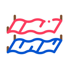 embossed stretch ceiling icon vector. embossed stretch ceiling sign. isolated contour symbol illustration