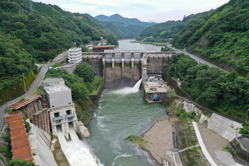 Naklejka premium 愛媛県大洲市 鹿野川ダム
