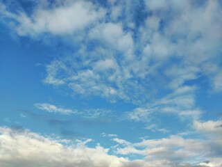the texture of a wonderful blue cloudy sky
