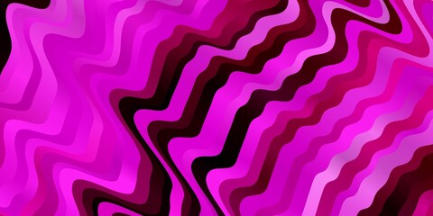 Light Pink vector template with curves. Colorful geometric sample with gradient curves.  Smart design for your promotions.