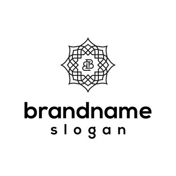 Letter BB and ornament logo design vector