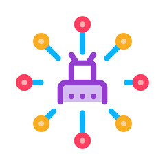 robotic car system icon vector. robotic car system sign. isolated contour symbol illustration