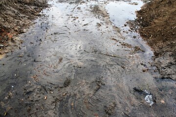 Stream overflow in the outskirts of Athens in Attica, Greece.