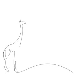 Giraffe on white background, vector illustration