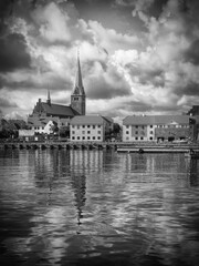 Helsingor Cityscape in Black and White