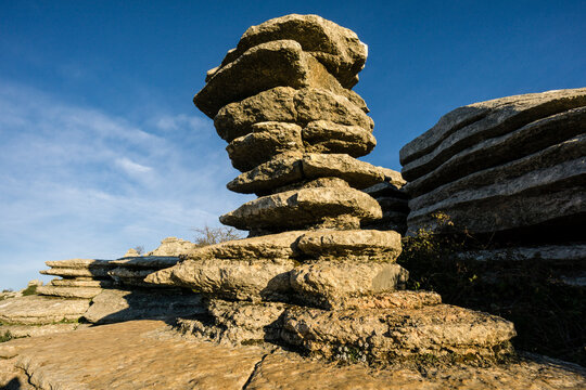 El Tornillo del Torca, monumento natural, Paraje Natural Torcal de Antequera, t&eacute;rminos municipales de Antequera y Villanueva de la Concepci&oacute;n,  provincia de M&aacute;laga, Andalucia, Spain