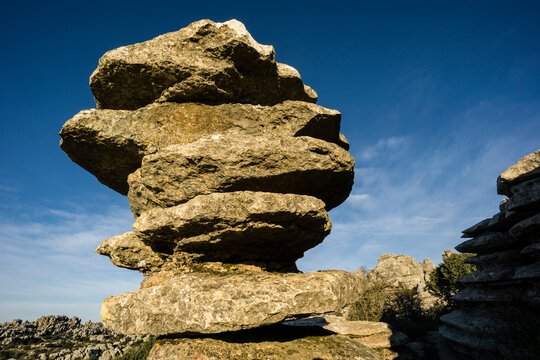 El Tornillo del Torca, monumento natural, Paraje Natural Torcal de Antequera, t&eacute;rminos municipales de Antequera y Villanueva de la Concepci&oacute;n,  provincia de M&aacute;laga, Andalucia, Spain