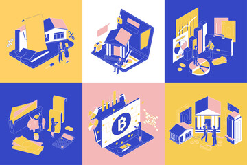 Finance Isometric Concept 