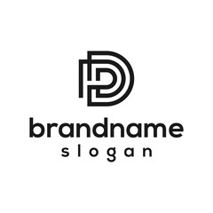 Modern letter D logo design vector