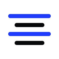 Obraz premium Center Align Vector icon illustrations 