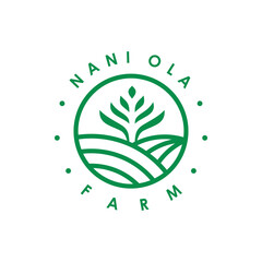 Plant farm logo design vector