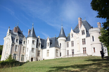 Beautiful castle in France in Loire valley