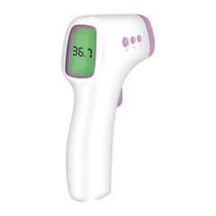 Digital infrared thermometer. Medical equipment - Vector illustration