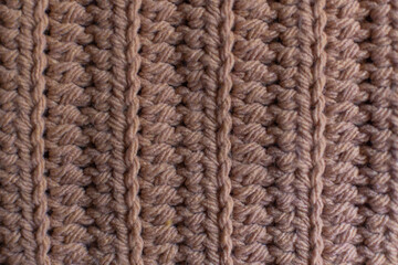 Close up of knitted fabric