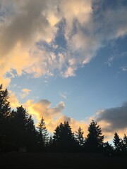 sunset in the mountains