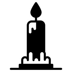 
Burning candles, solid design vector 
