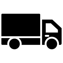 
Delivery van in modern filled style, goods delivery
