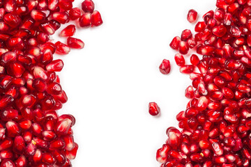 Christmas decoration, red ball isolated on white background.