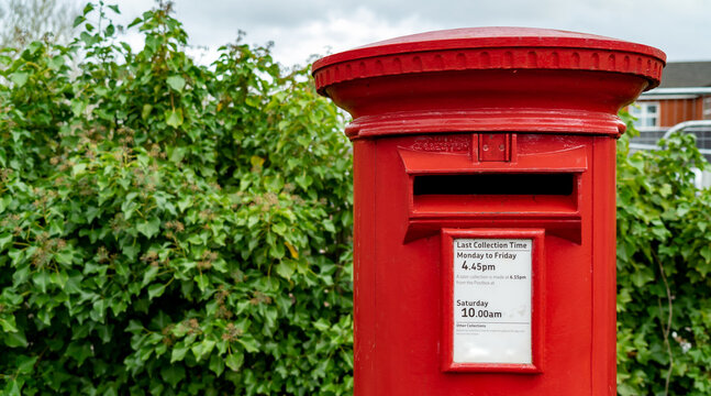 A red British post box