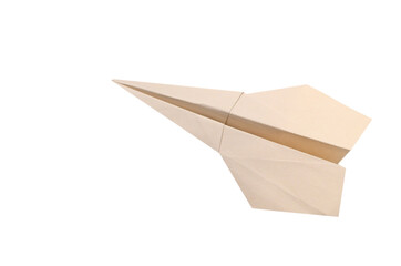 Brown paper airplane