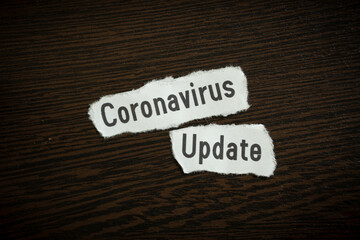 Coronavirus update - Scrap pieces of paper