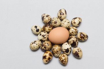 chicken eggs on the table. Farm products, natural eggs.