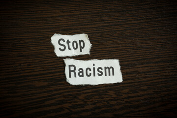 Stop racism - Scrap pieces of paper