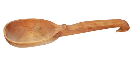 Wooden spoon isolated on a white