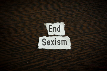 End sexism - Scrap pieces of paper