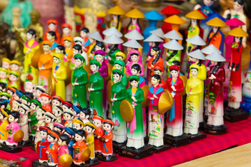 Vietnam\\\'s traditional souvenirs are sold in shop at Hanoi\\\'s Old Quarter ( Pho Co Hanoi), Vietnam