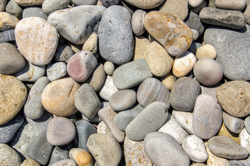 Background of large sea stones.