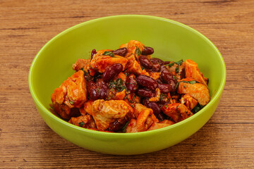 Roasted Chicken breast with bean