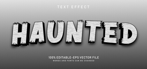 haunted text effect editable vector file text design vector