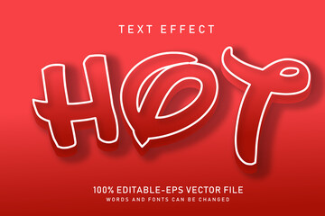 hot text effect editable vector file text design vector