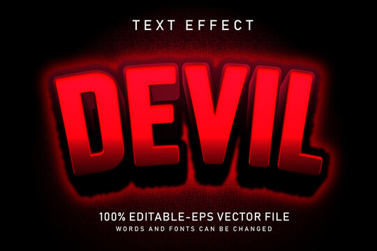 Devil Text Effect Editable Vector File Text Design Vector