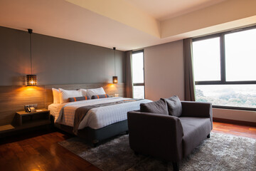 Modern bed room interior