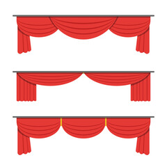 Theater curtain vector design illustration isolated on white background