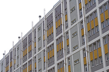 Modern panel apartment building