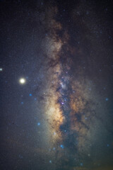 Fototapeta na wymiar Galaxy milky way at night sky background.