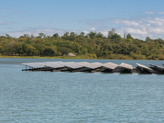 Farm of solarcell againts sky