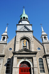 Fototapeta na wymiar Quebec; Canada- june 25 2018 : chapel Notre Dame de Bon Secours in Montreal