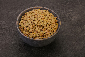 Vegan cuisine - Dry lentil heap