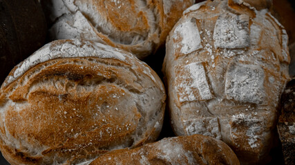 loaf of bread on wooden table