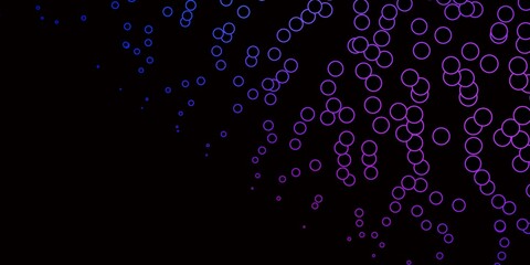 Dark Pink, Blue vector texture with circles. Abstract colorful disks on simple gradient background. Pattern for wallpapers, curtains.