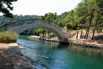 view with bridge, National park Mljet, Croatia