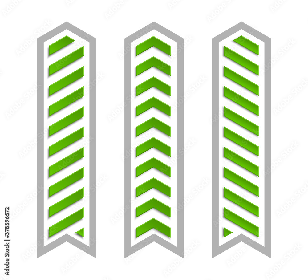 Poster arrow banners set. Direct circle shape. 3d Abstract arrow background. Business infographic presentation diagram. Section compare service trend. Paper arrows index. Exact pointer banner