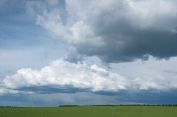 Very beautiful clouds in the blue sky.